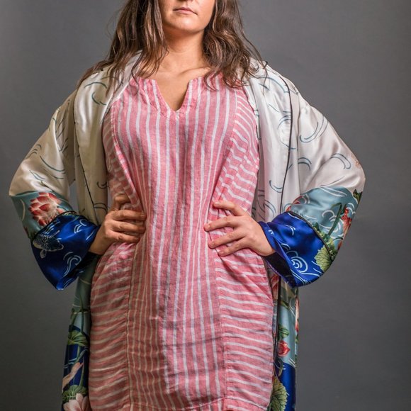 Pink Striped Smock Dress by Sigrid Olsen - Picture 5 of 6